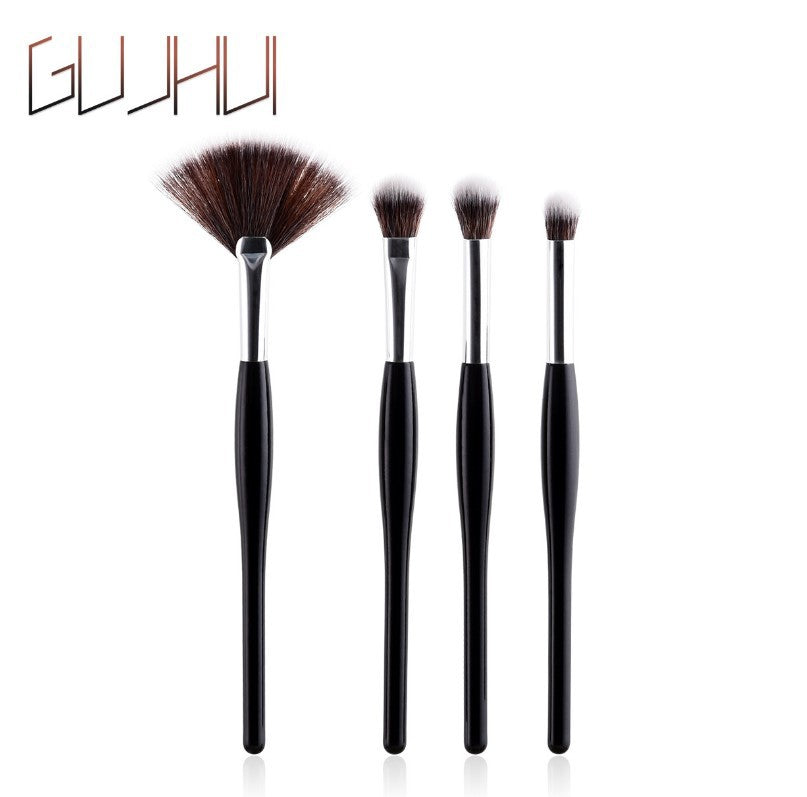 8-delat Makeupborste Set – Svart & Silver