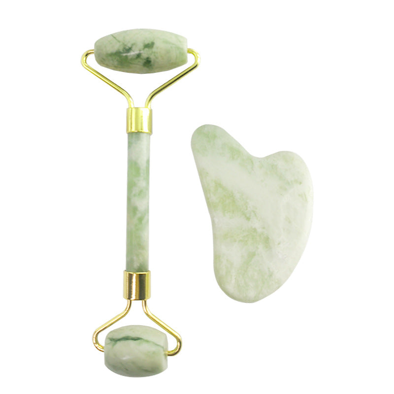Vit Jade Ansiktsroller & Gua Sha Set 110g