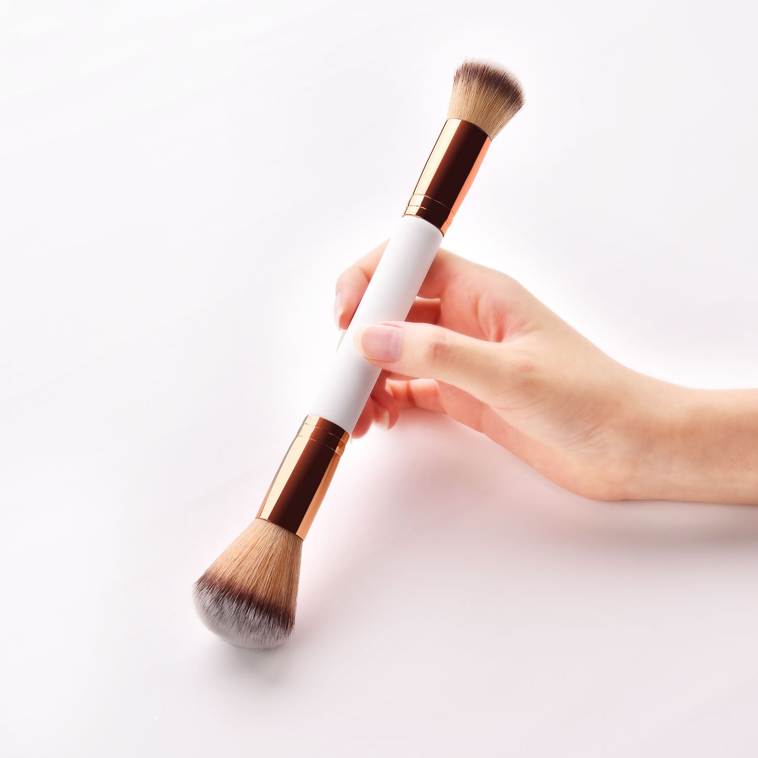 Dubbelsidig Makeupborste – Platina Puderpenseln